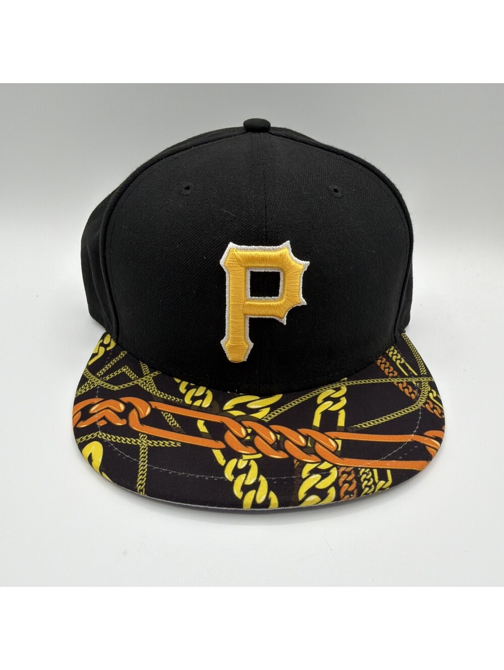 New Era 59Fifty Pittsburgh Pirates Gold Chain Fitted Hat Cap 7 3/8
